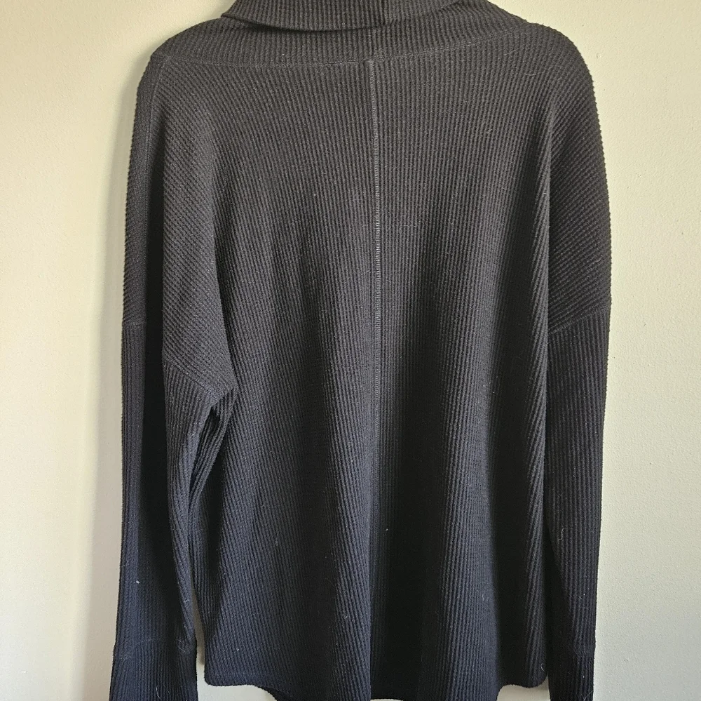 Time & True Waffle Knit Plus Size Cowl Neck Long Sleeve Top Size 16/18